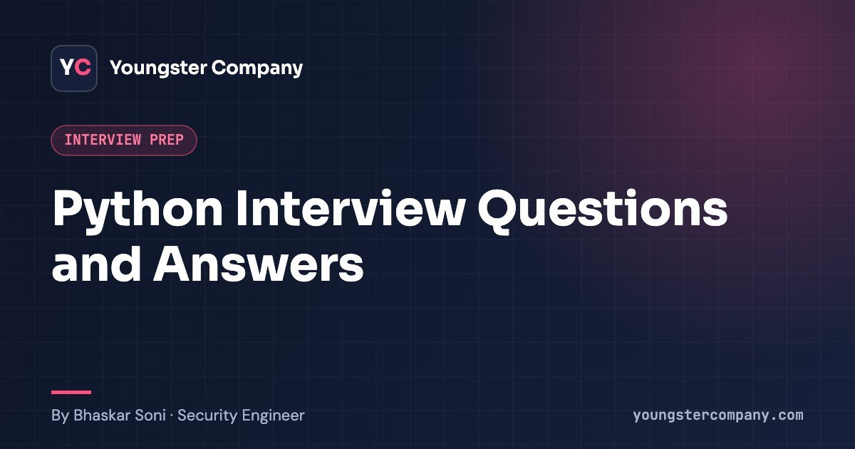 Python interview questions and answers