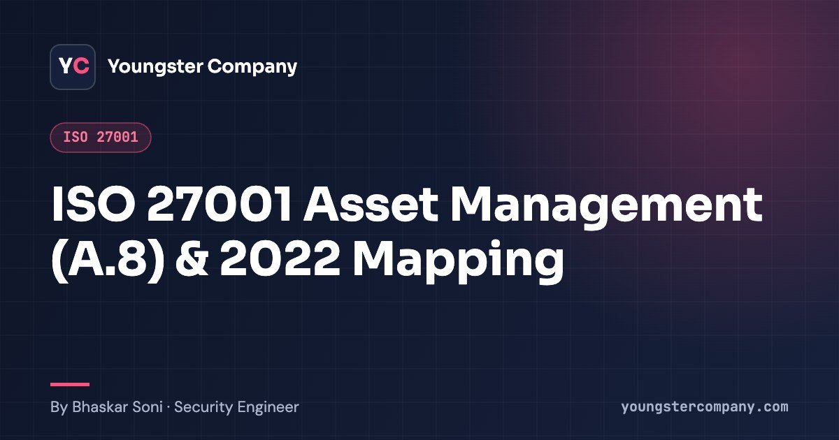 Read more about the article Comprehensive Guide to ISO 27001’s Asset Management Control (ISO 27001:2013 A.8 → 2022 Mapping)