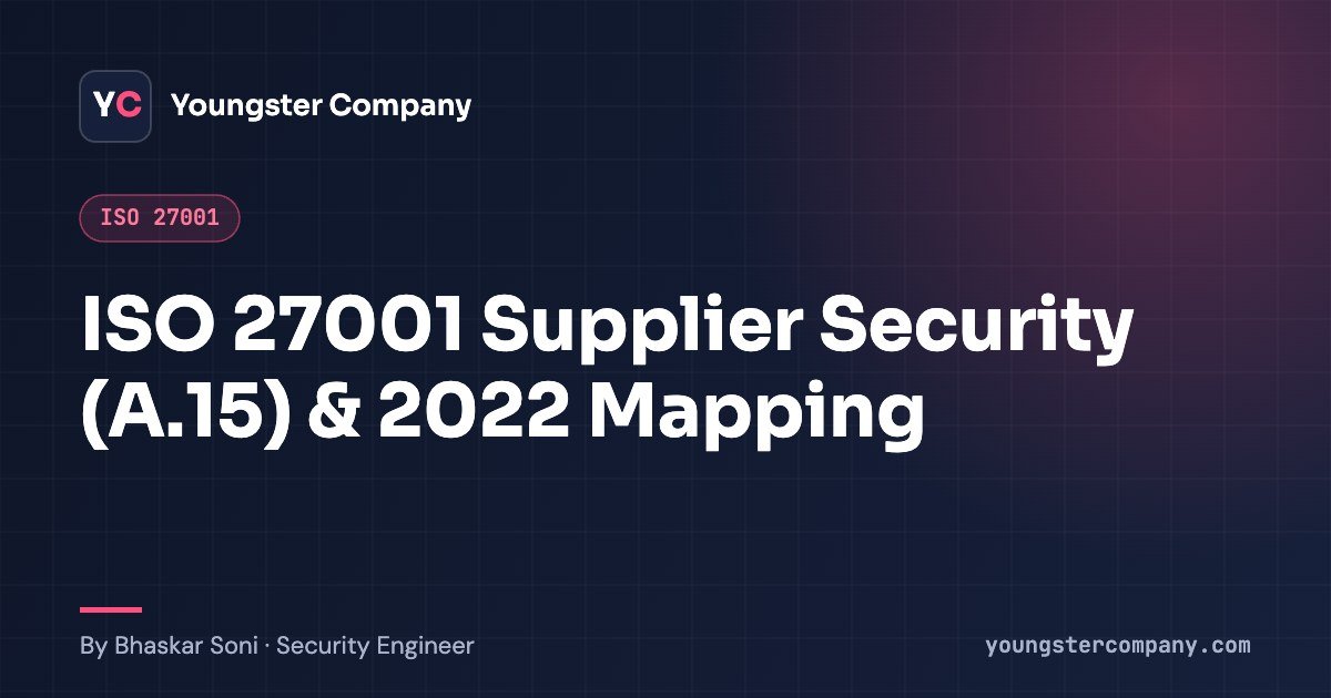 Read more about the article Securing Supplier Relationships in ISO 27001 (ISO 27001:2013 A.15 → 2022 Mapping)