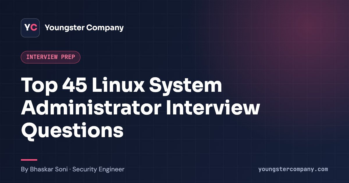 Read more about the article Top 45 Linux System Administrator Interview Questions