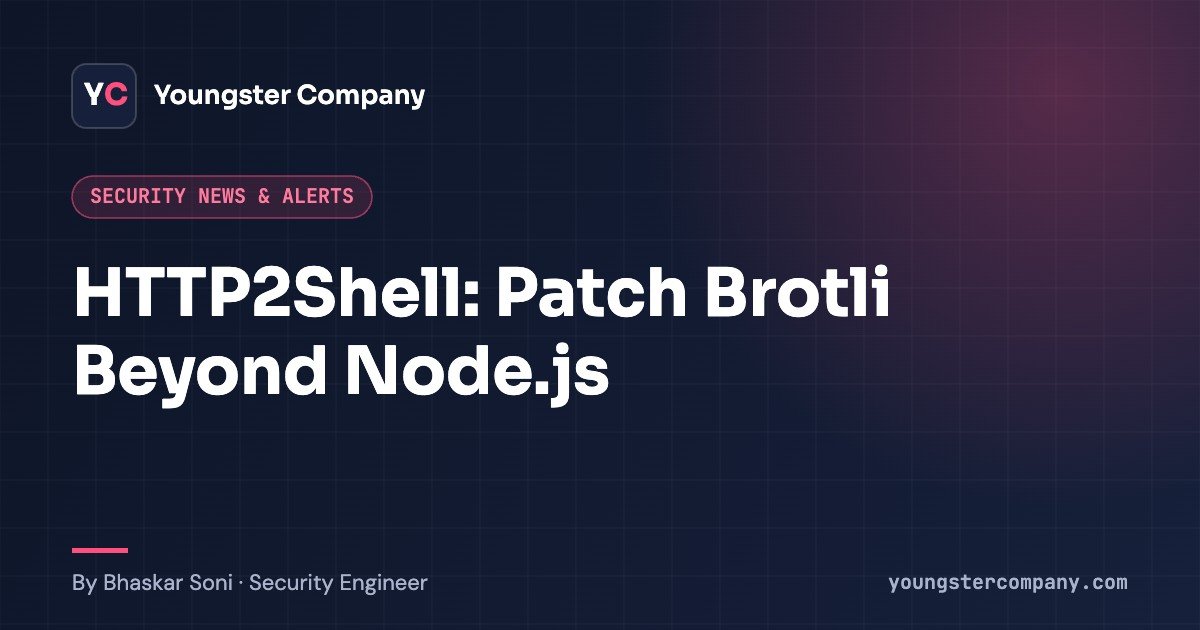 Read more about the article HTTP2Shell (CVE-2026-111497): Patch Brotli Beyond Node.js